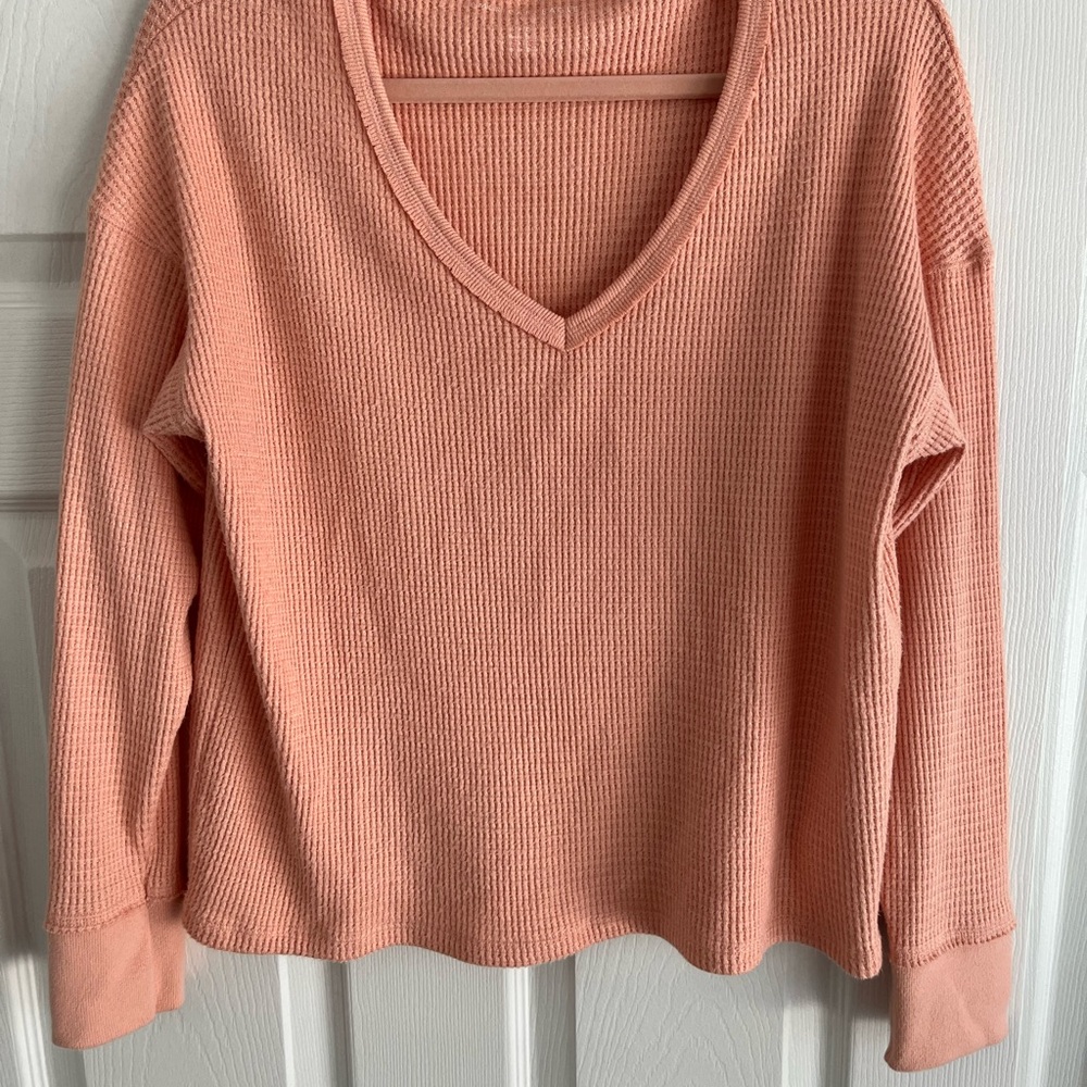 Cozy orange V-Neck Sweater